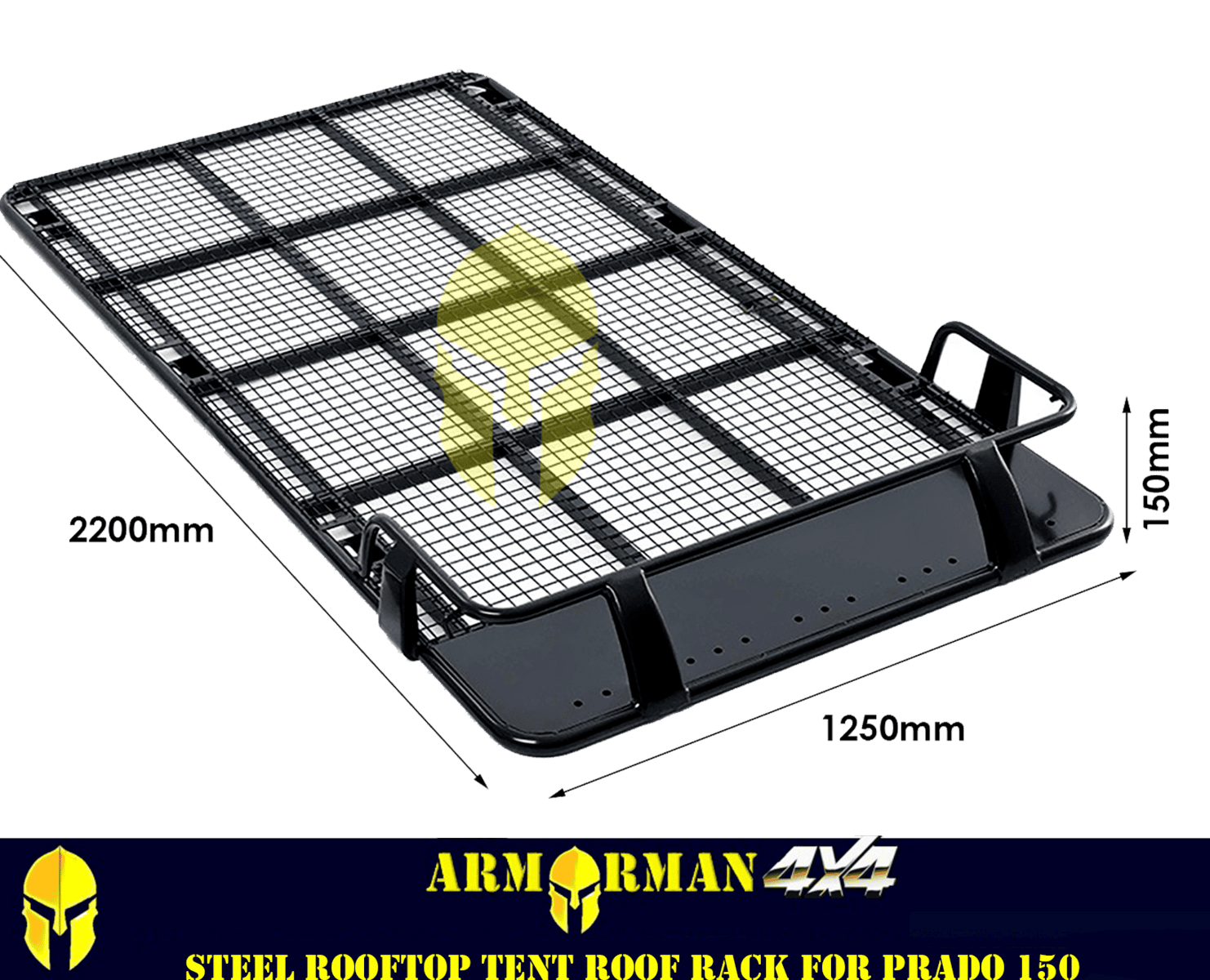 Steel roof top tent roof rack for prado 150 - Armorman 4x4