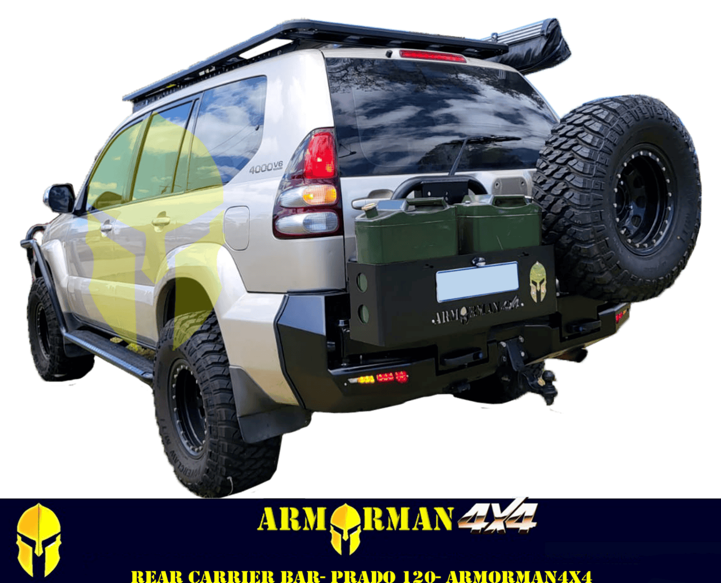 Bushmaster rear carrier bar Prado 120- ARMORMAN4X4 - Armorman 4x4