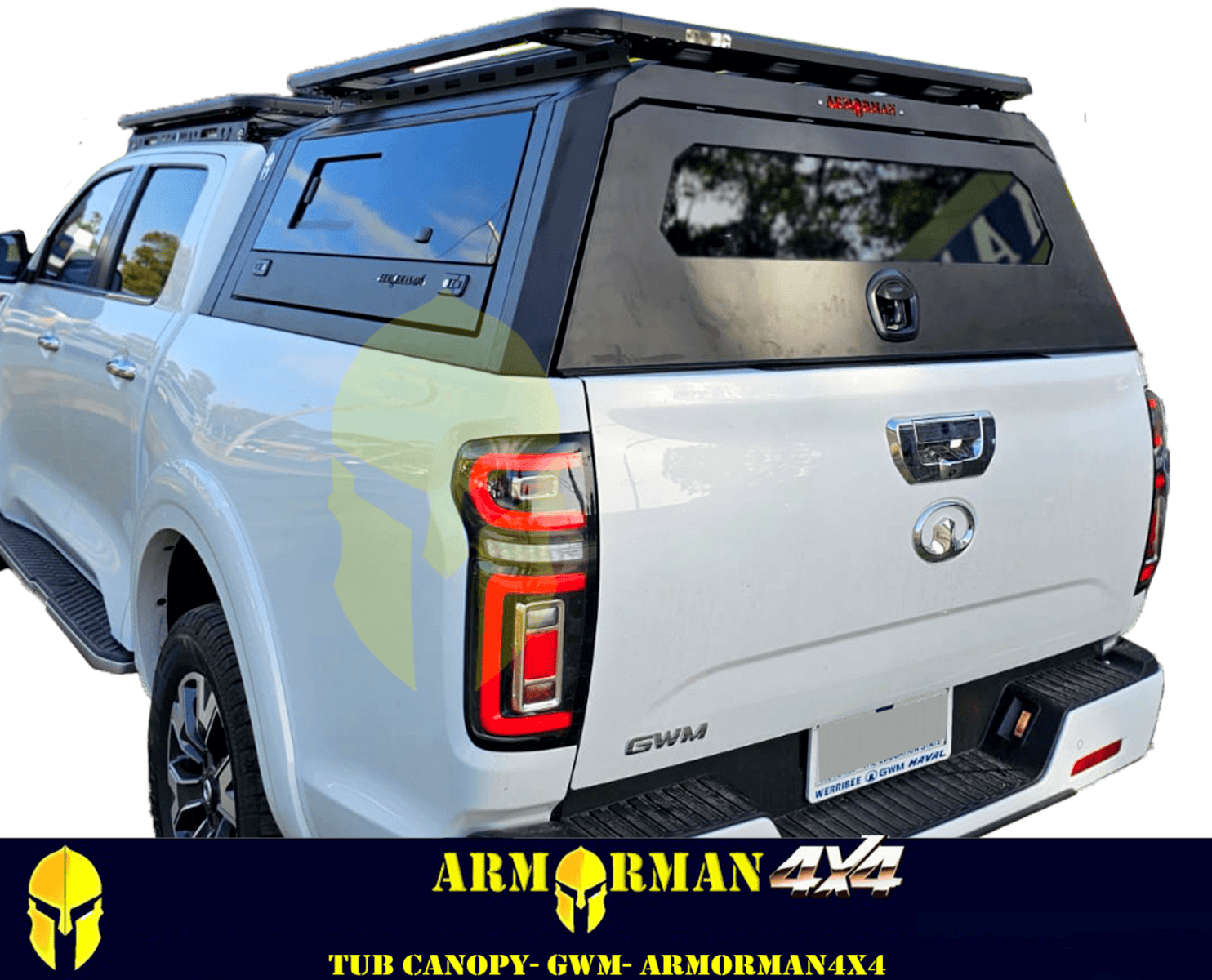 Stainless steel side glass tub canopy for GWM - ARMORMAN4X4 - Armorman 4x4