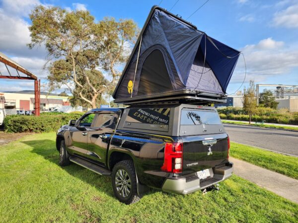 Best Roof Top Tent Lightweight Hard Shell Aluminium Low Profile 25 Sec Set-up- with roof rack