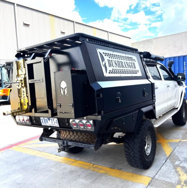 Bushranger Tray Canopy setup - Steel tray 1730 canopy for Hilux - ARMORMAN4X4 - Image 3