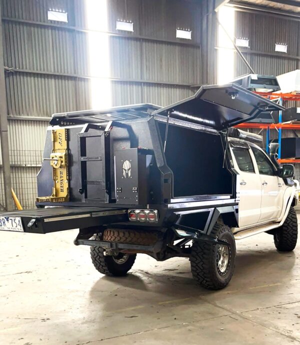 Bushranger Tray Canopy setup - Steel tray 1730 canopy for Hilux - ARMORMAN4X4 - Image 7
