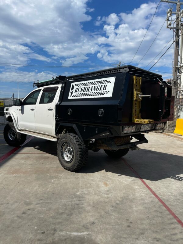 Bushranger Tray Canopy setup - Steel tray 1730 canopy for Hilux - ARMORMAN4X4 - Image 9